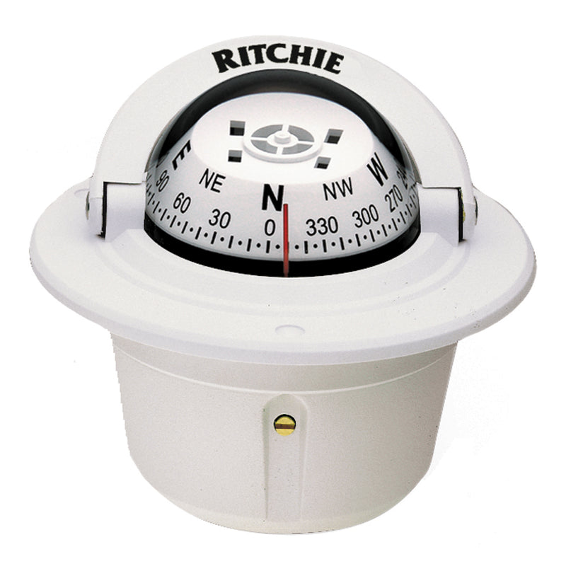 Ritchie Explorer Compass - Flush Mount - White [F-50W]