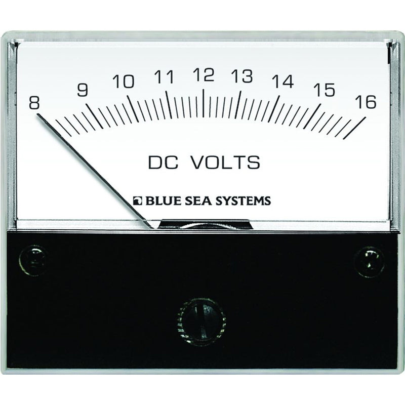 Blue Sea DC Analog Voltmeter - 2-3/4" Face, 8-16 Volts DC [8003]