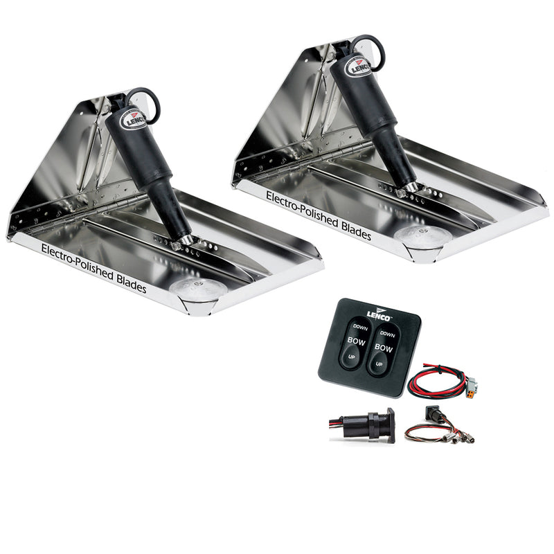 Lenco 16" x 12" Heavy Duty Performance Trim Tab Kit w/ Standard Tactile Switch Kit 12V [RT16X12HD]