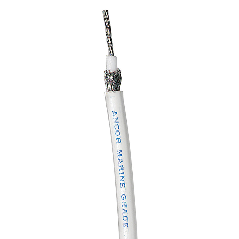 Ancor RG 8X White Tinned Coaxial Cable - 100 ft [151510]