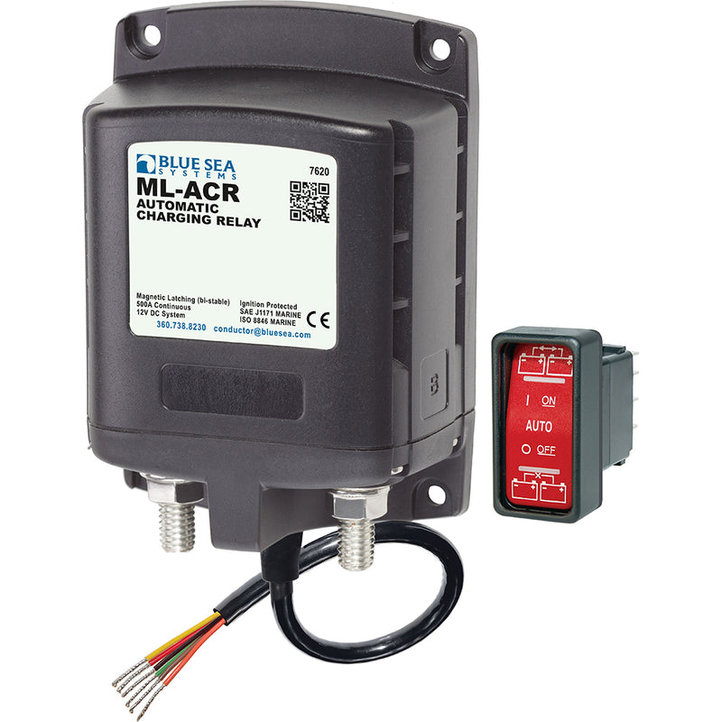 Blue Sea ML-Series Automatic Charging Relay (Magnetic Latch) 12VDC [7620]
