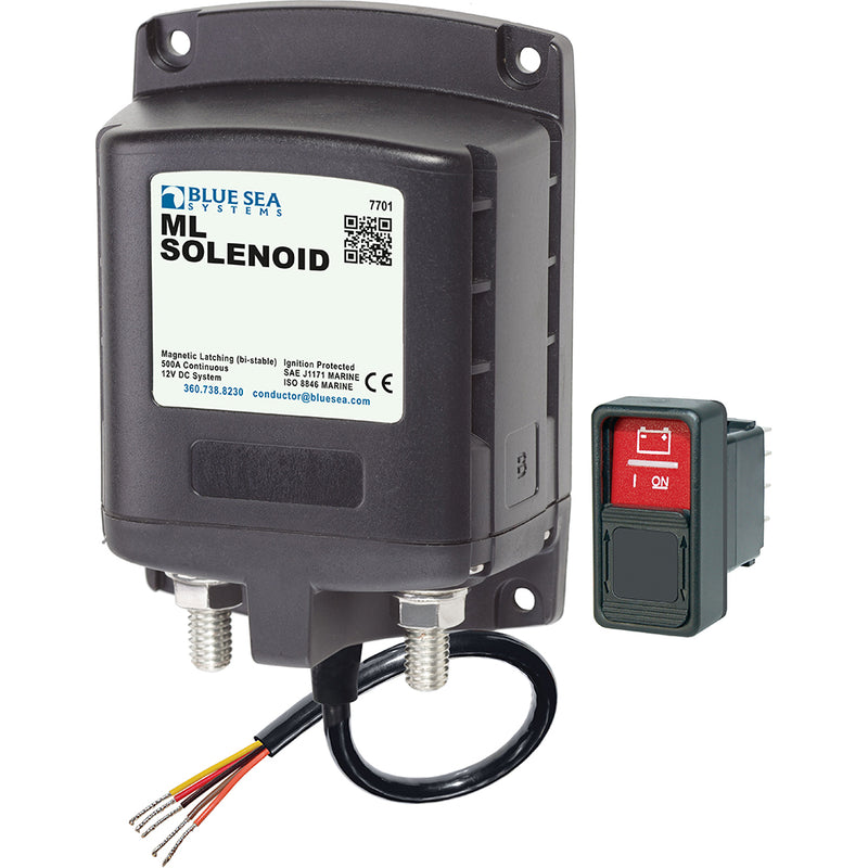 Blue Sea ML-Series Solenoid w/ Contura Switch 12VDC [7701]
