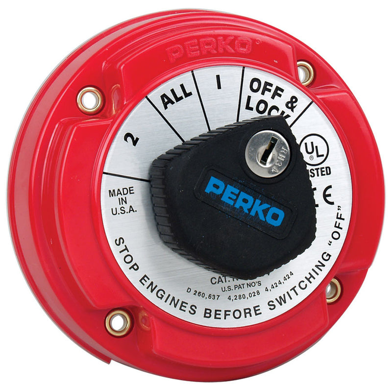 Perko Medium Duty Battery Selector Switch w/ Alternator Field Disconnect & Key Lock [8504DP]