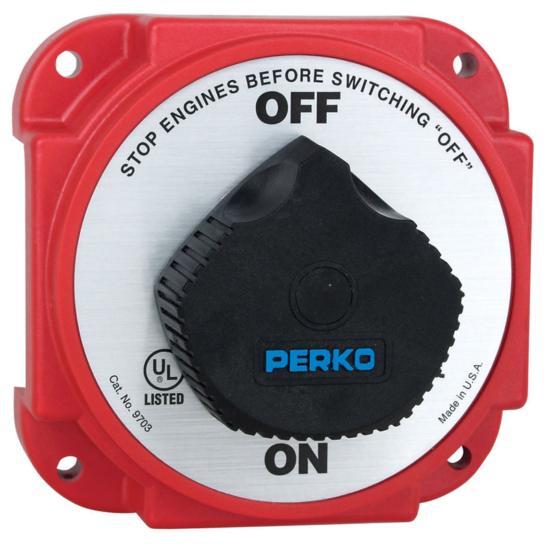 Perko Heavy Duty Battery Disconnect Switch w/ Alternator Field Disconnect [9703DP]