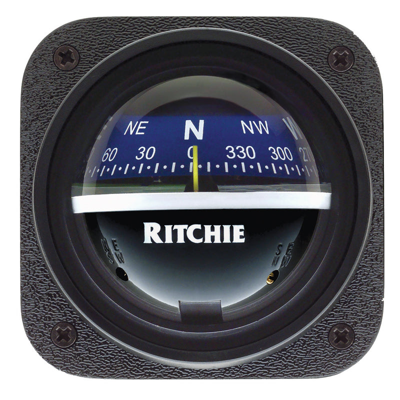 Ritchie Explorer Compass - Bulkhead Mount - Blue Dial [V-537B]