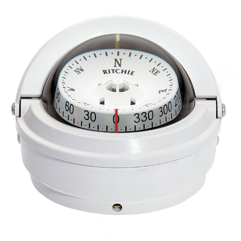 Ritchie Voyager Compass - Surface Mount - White [S-87W]