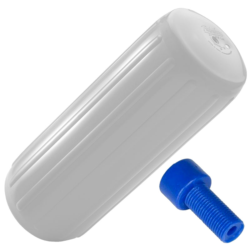 Polyform HTM-1 Hole Through Middle Fender 6.3" x 15.5" - White w/ Air Adapter [HTM-1-WHITE]