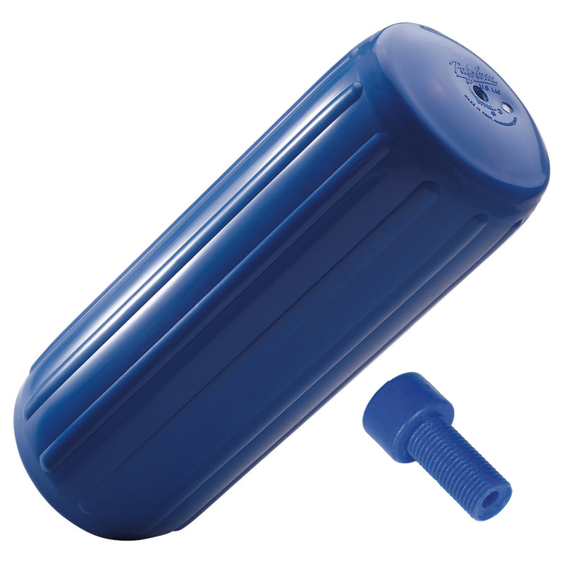 Polyform HTM-2 Hole Through Middle Fender 8.5" x 20.5" - Blue w/ Air Adapter [HTM-2-BLUE]