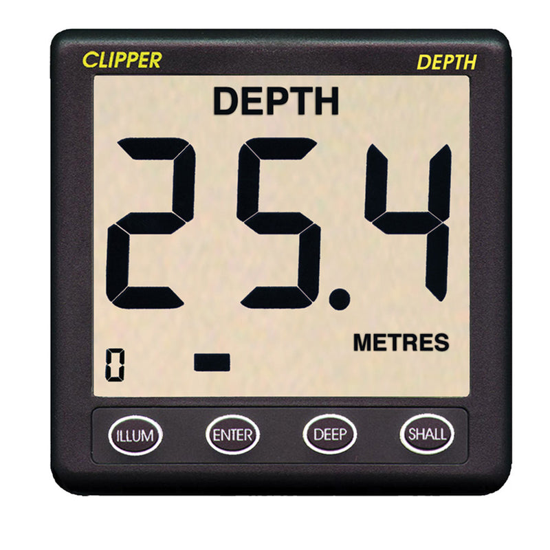 Clipper Depth Instrument w/ Thru Hull Transducer & Cover [CL-D]