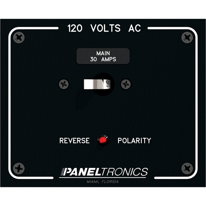 Paneltronics Standard Panel AC Main Double Pole w/ 30Amp CB & Reverse Polarity Indicator [9982316B]