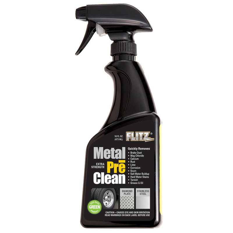 Flitz Metal Pre-Clean - All Metals Including Stainless Steel - 16oz Spray Bottle [AL 01706]