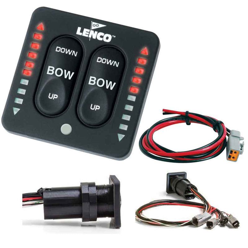 Lenco LED Indicator Integrated Tactile Switch Kit w/ Pigtail for Single Actuator Systems [15170-001]