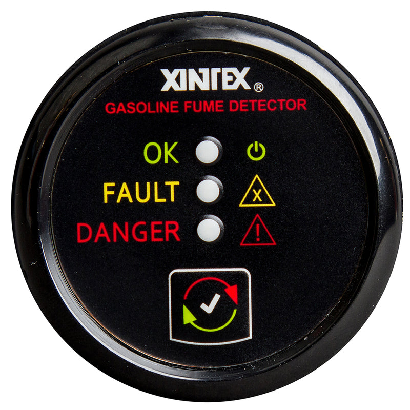 Xintex Gasoline Fume Detector & Alarm w/ Plastic Sensor - Black Bezel Display [G-1B-R]