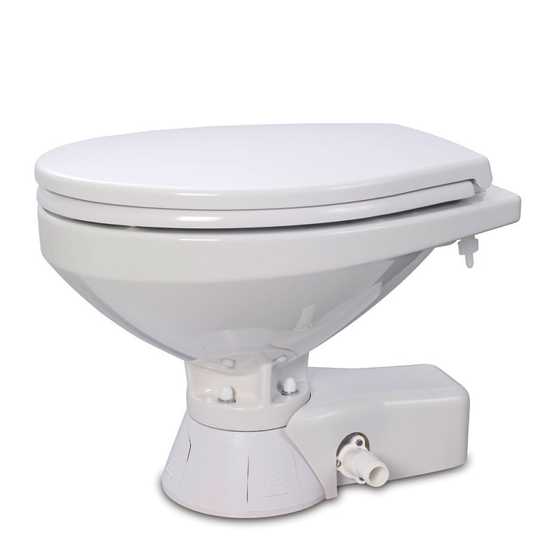 Jabsco Quiet Flush Raw Water Toilet - Regular Bowl w/ Soft Close Lid - 12V [37245-4192]