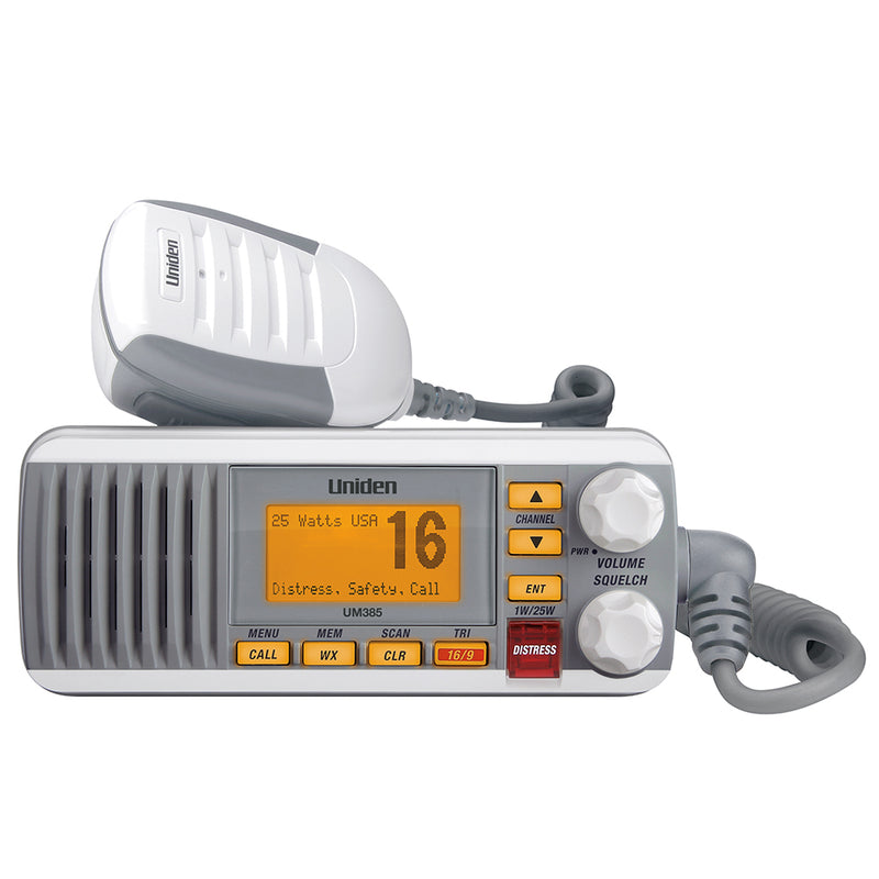 Uniden Fixed Mount VHF Radio - White [UM385]