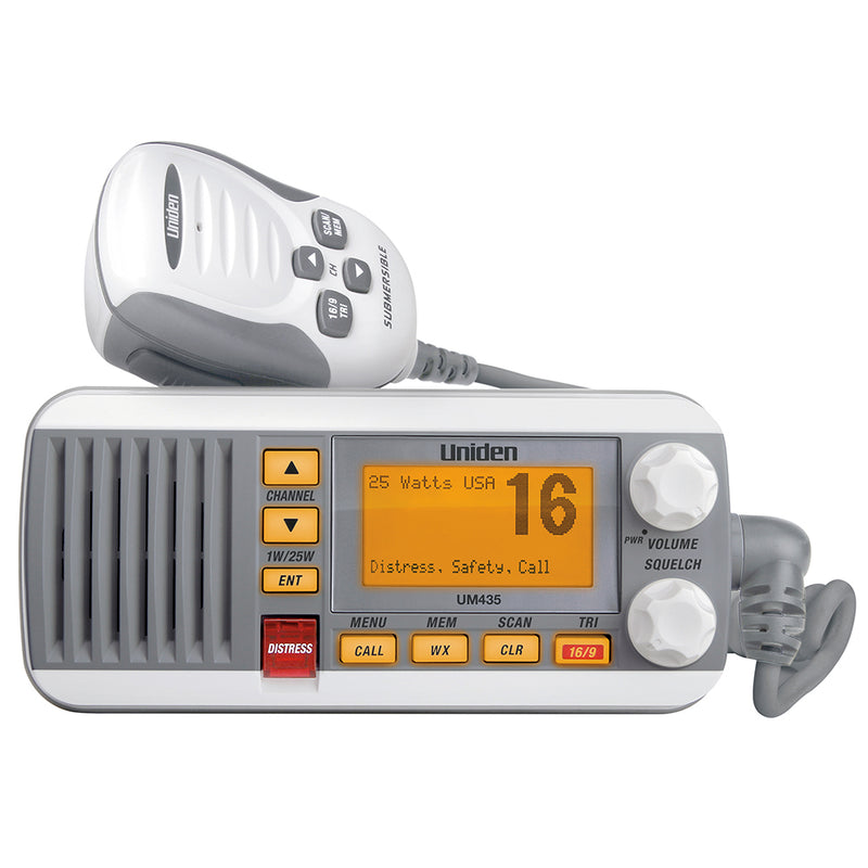 Uniden Fixed Mount VHF Radio - White [UM435]