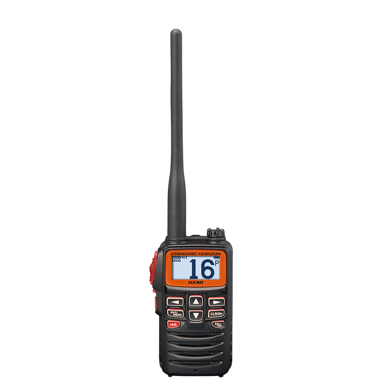 Standard Horizon Handheld 6W Ultra Compact Marine VHF Transceiver w/ FM Band [HX40]