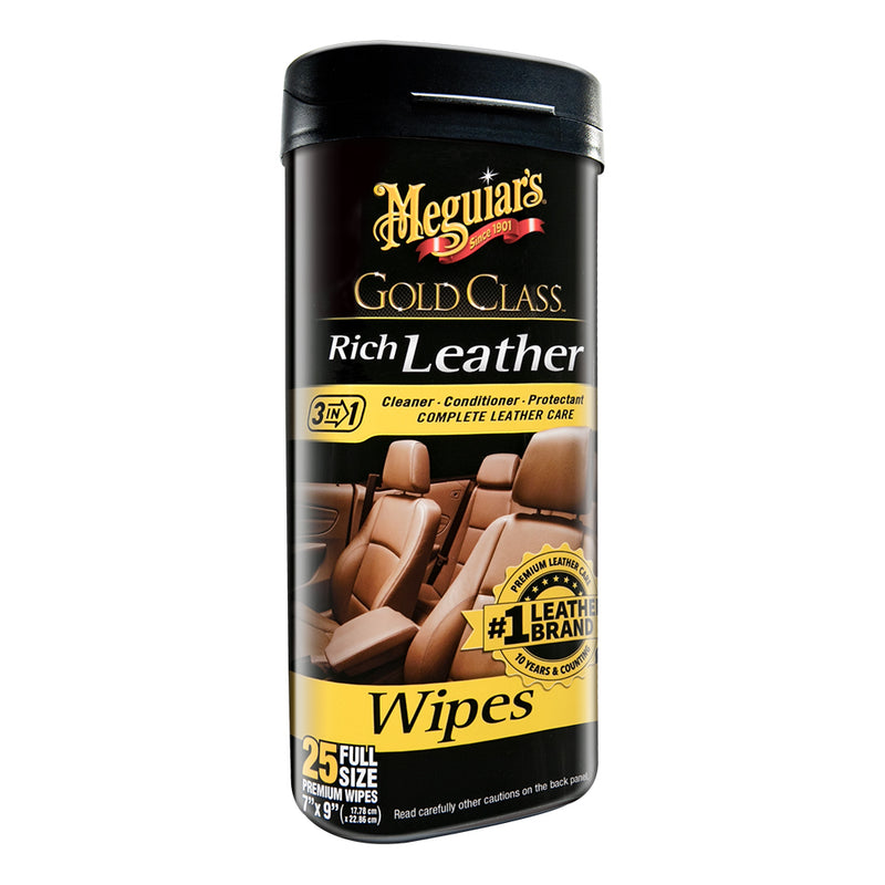 Meguiar's Gold Class Rich Leather Cleaner & Conditioner Wipes [G10900]