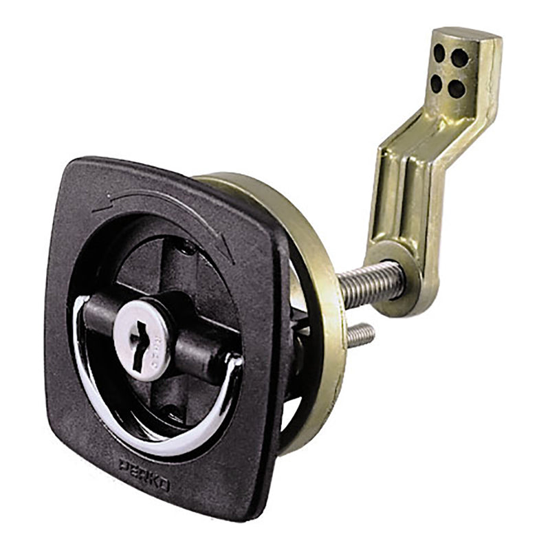 Perko Black Flush Lock - 2.5" x 2.5" w/ Offset Cam Bar & Flexible Polymer Strike [0931DP1BLK]