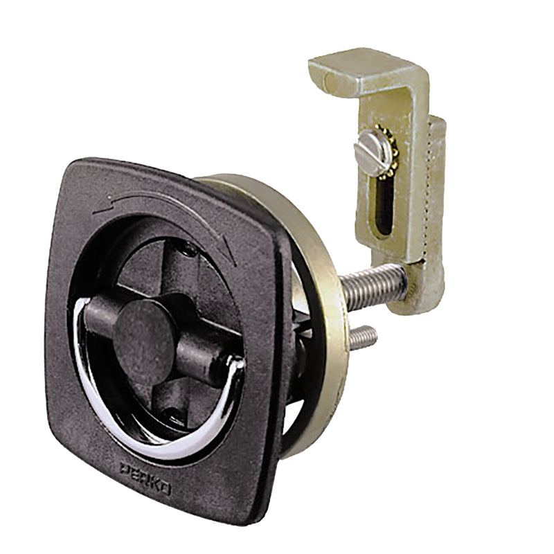 Perko Flush Latch - Non-Locking - 2.5" x 2.5" w/ Offset Adjustable Cam Bar [0932DP2BLK]