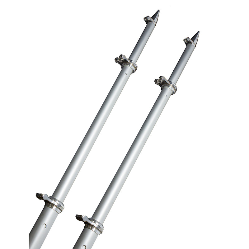 TACO 18 ft Deluxe Outrigger Poles w/ Rollers - Silver/Silver [OT-0318HD-VEL]