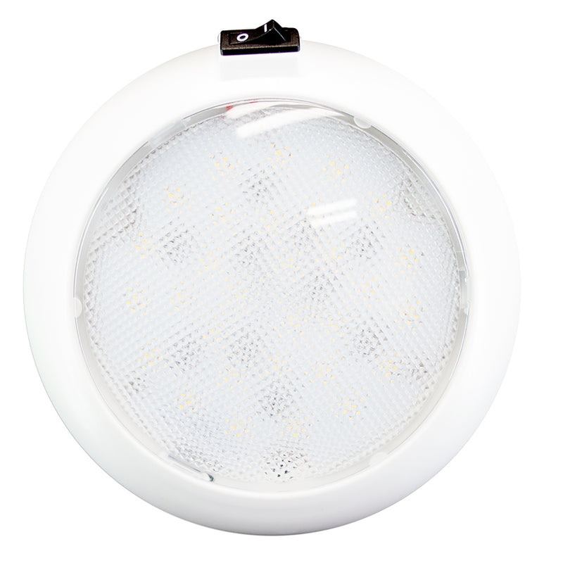 Innovative Lighting 5.5" Round Some Light - White/Red LED w/ Switch - White Housing [064-5140-7]