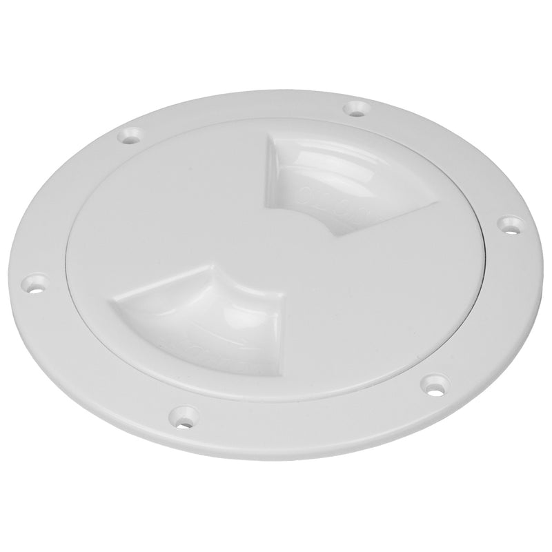 Sea-Dog Quarter-Turn Smooth Deck Plate w/ Internal Collar - White - 5" [336350-1]