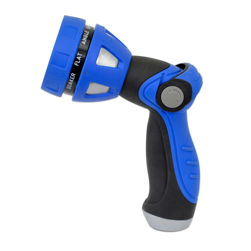 HoseCoil Thumb Lever Nozzle w/ Metal Body & Nine Pattern Adjustable Spray Head [WN815]