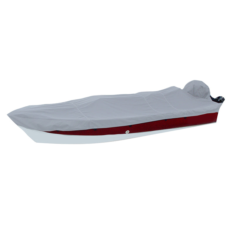 Carver Performance Poly-Guard Styled-to-Fit Boat Cover for 15.5 ft V-Hull Side Console Fishing Boats - Grey [72215P-10]