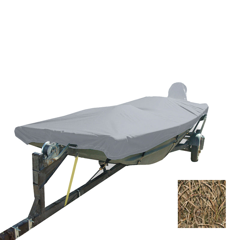 Carver Performance Poly-Guard Styled-to-Fit Boat Cover for 16.5 ft Open Jon Boats - Shadow Grass [74203C-SG]