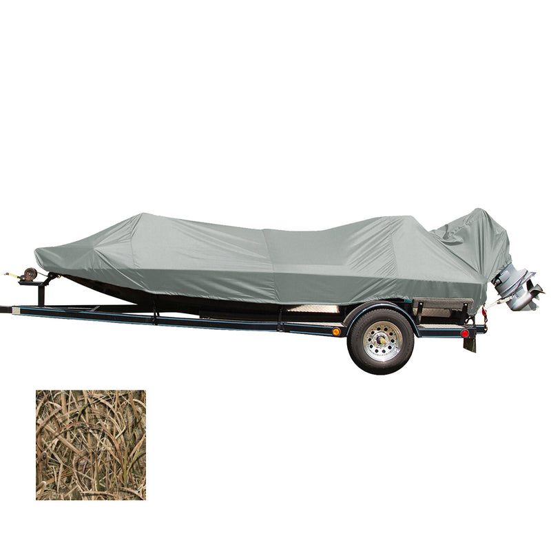 Carver Performance Poly-Guard Styled-to-Fit Boat Cover for 17.5 ft Jon Style Bass Boats - Shadow Grass [77817C-SG]