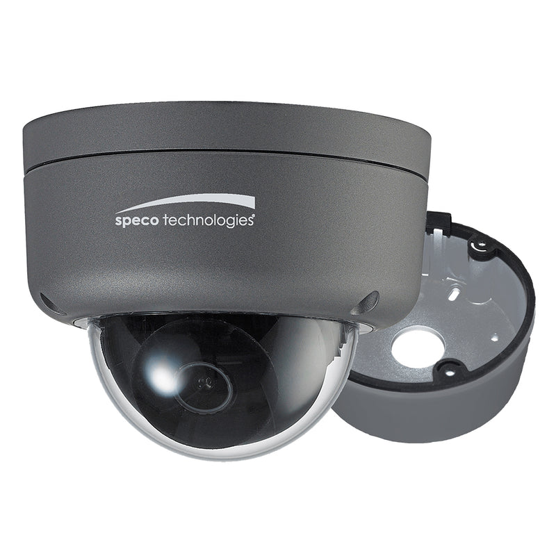 Speco 2MP Ultra Intensifier HD-TVI Dome Camera 3.6mm Lens - Dark Grey Housing w/ Included Junction Box [HID8]