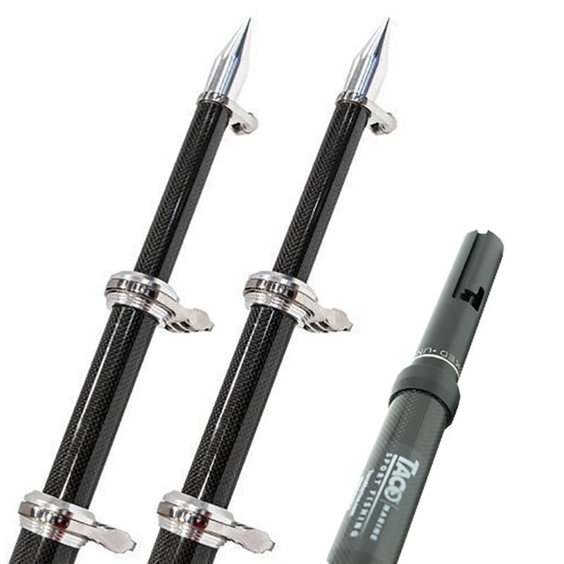 TACO 20 ft Carbon Fiber Twist & Lock Outrigger Poles for GS-450, GS-500 & GS-1000 Bases - Black [OT-4200CF-HD]