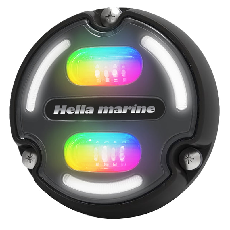 Hella Marine A2 RGB Underwater Light - 3000 Lumens - Black Housing - Charcoal Lens w/ Edge Light [016148-001]