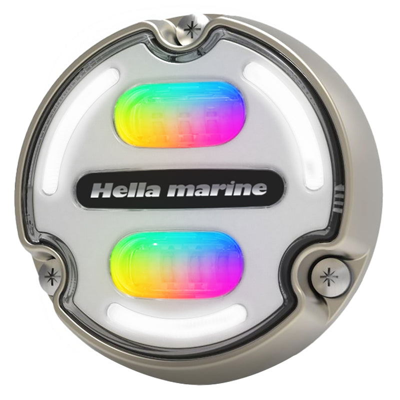 Hella Marine Apelo A2 RGB Underwater Light - 3000 Lumens - Bronze Housing - White Lens w/ Edge Light [016148-101]