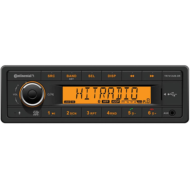 Continental Stereo w/AM/FM/BT/USB - Harness Included - 24V [TR7412UB-ORK]