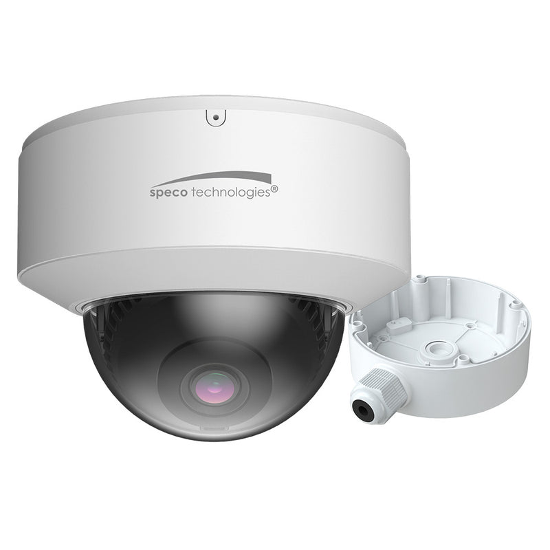Speco 4MP AI Dome IP Camera w/IR 2.8mm Fixed Lens - White Housing w/Junction Box (POE) [O4D6N]
